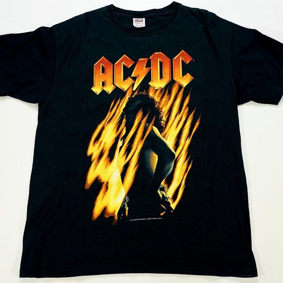 ACDC Vintage "Bon Fire" T Shirt Size XL GC - Picture 1 of 3